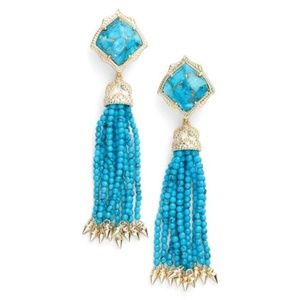 Kendra Scott Turquoise Misha Statement Drop Earrings